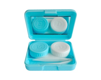 Kit Pocket Universal Estojo com Espelho + Estojo lentes de contato com Pinça