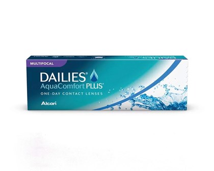 Lente de Contato Dailies Aqua Comfort Plus Multifocal Grau Diário