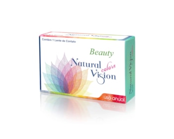 Lente de Contato Natural Vision Beauty Color Grau Anual