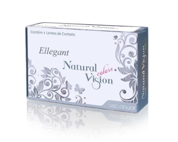 Lente de Contato Natural Vision Ellegant Color Com Grau Anual