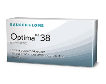 Lente de Contato Optima 38 Com Grau Anual