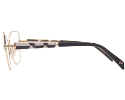 Óculos de Grau Ana Hickmann Duo Fashion Preto Dourado ANA7 09A-55