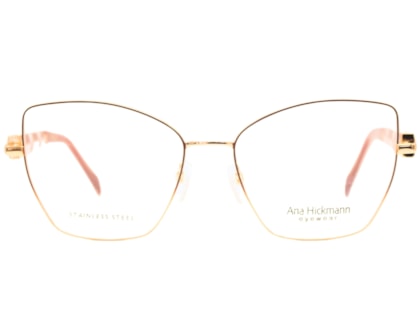 Óculos de Grau Ana Hickmann Duo Fashion Vinho Dourado ANA7 07B-55