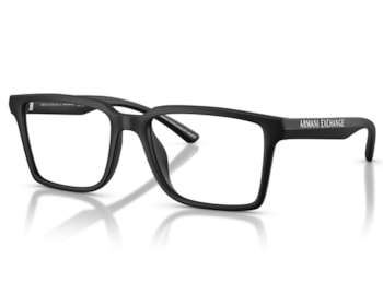 Óculos de Grau Armani Exchange Reinvented Classic Preto Fosco AX3129U 8078-54
