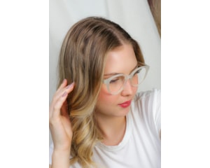 Óculos de Grau Bond Street Chroma Milano Photochromic Branco Roxo ETG2504 C2-52