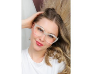 Óculos de Grau Bond Street Chroma Milano Photochromic Branco Roxo ETG2505 C2-54