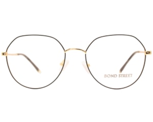 Óculos de Grau Bond Street Dourado Preto BS52235 C07-54
