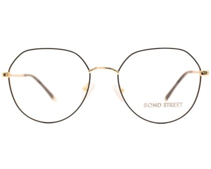 Óculos de Grau Bond Street Dourado Preto BS52235 C07-54