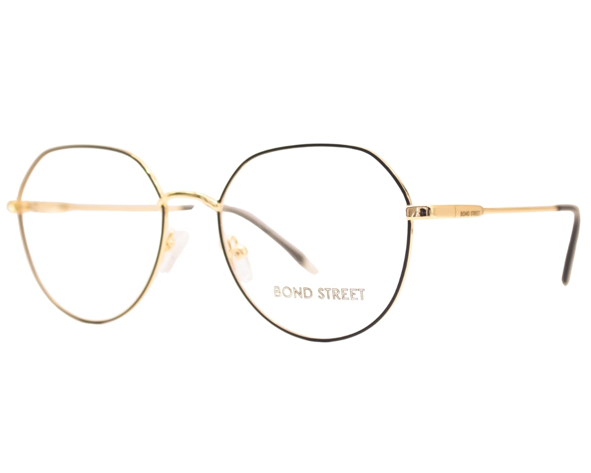 Óculos de Grau Bond Street Dourado Preto BS52235 C07-54