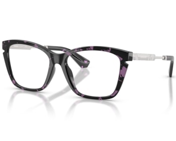 Óculos de Grau Burberry Engraved Check Havana Roxo BE2427U 4159-54