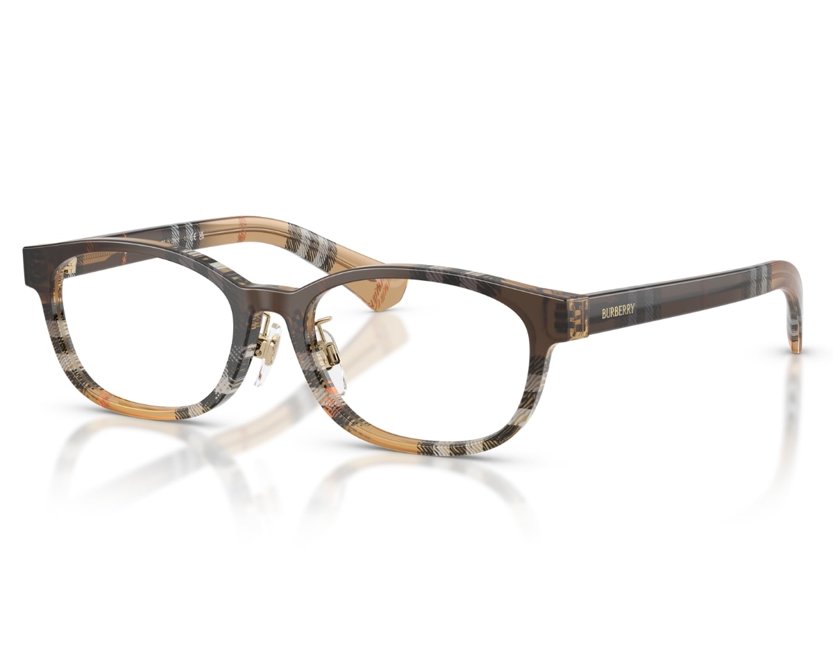 Óculos de Grau Burberry Gradient Check Marrom BE2447D 4202-51