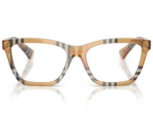 Óculos de Grau Burberry Gradient Check Marrom Translúcido BE2440 4163-54