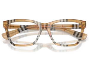 Óculos de Grau Burberry Gradient Check Marrom Translúcido BE2440 4163-54