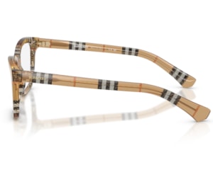 Óculos de Grau Burberry Gradient Check Marrom Translúcido BE2440 4163-54