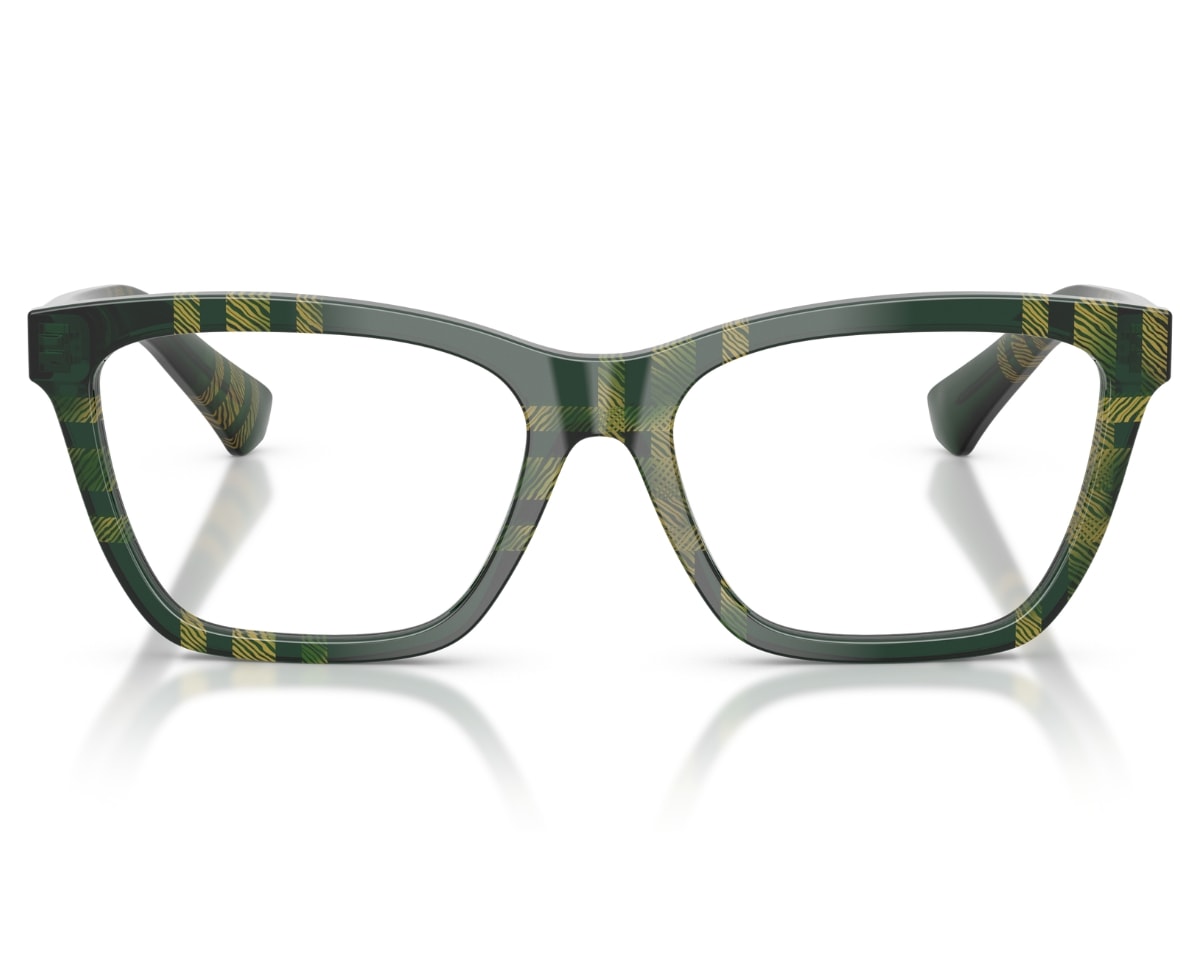 Óculos de Grau Burberry Tubular Check Verde BE2431 4162-54