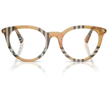 Óculos de Grau Burberry Tubular Check Marrom BE2429 4163-50