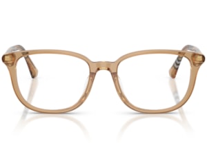 Óculos de Grau Burberry Tubular Check Marrom BE2434D 4164-53