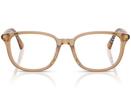 Óculos de Grau Burberry Tubular Check Marrom BE2434D 4164-53