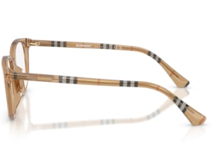 Óculos de Grau Burberry Tubular Check Marrom BE2434D 4164-53