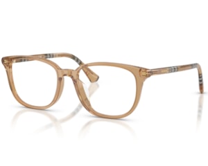 Óculos de Grau Burberry Tubular Check Marrom BE2434D 4164-53