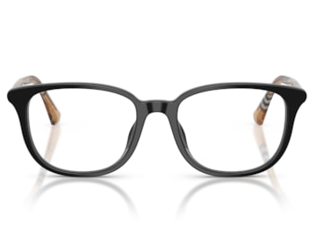 Óculos de Grau Burberry Tubular Check Preto BE2434D 4161-53