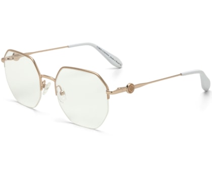 Óculos de Grau Carol Cazassa Mariana Rios Dourado Branco MR1033 3099-54