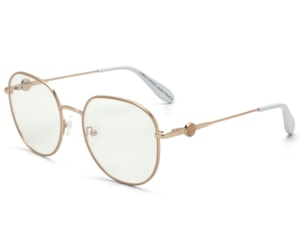 Óculos de Grau Carol Cazassa Mariana Rios Dourado Branco MR1034 3099-52