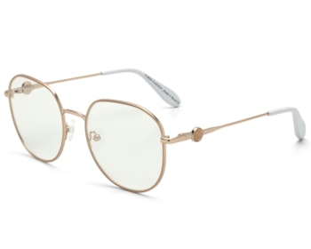 Óculos de Grau Carol Cazassa Mariana Rios Dourado Branco MR1034 3099-52