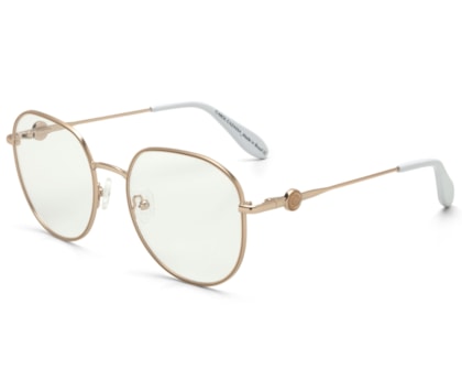 Óculos de Grau Carol Cazassa Mariana Rios Dourado Branco MR1034 3099-52