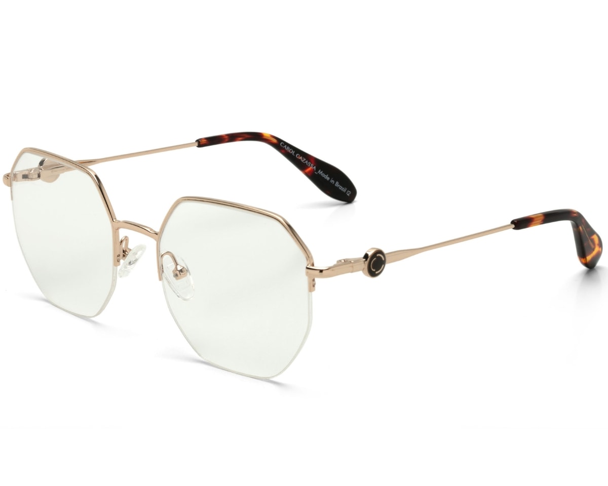 Óculos de Grau Carol Cazassa Mariana Rios Dourado Havana MR1033 3098-54