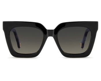 Óculos de Grau Carolina Herrera Clip On Azul Polarizado HER0376/C ZI9-52