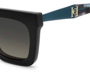 Óculos de Grau Carolina Herrera Clip On Azul Polarizado HER0376/C ZI9-52