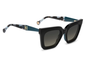 Óculos de Grau Carolina Herrera Clip On Azul Polarizado HER0376/C ZI9-52