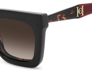 Óculos de Grau Carolina Herrera Clip On Havana Polarizado HER0376/C 086-52