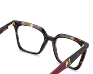 Óculos de Grau Carolina Herrera Clip On Havana Polarizado HER0376/C 086-52