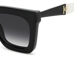 Óculos de Grau Carolina Herrera Clip On Preto HER0376/C 80S-52