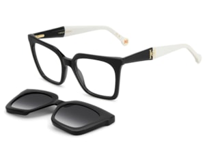 Óculos de Grau Carolina Herrera Clip On Preto HER0376/C 80S-52