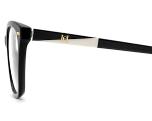 Óculos de Grau Carolina Herrera Clip On Preto Polarizado HER0334C 807-53