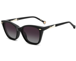 Óculos de Grau Carolina Herrera Clip On Preto Polarizado HER0334C 807-53