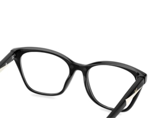 Óculos de Grau Carolina Herrera Clip On Preto Polarizado HER0334C 807-53
