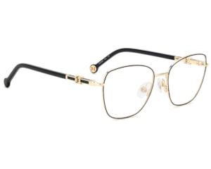 Óculos de Grau Carolina Herrera Dourado Preto HER0383 RHL-54