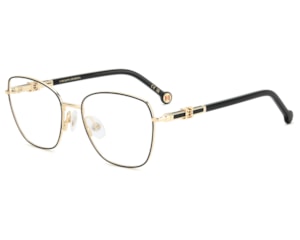 Óculos de Grau Carolina Herrera Dourado Preto HER0383 RHL-54