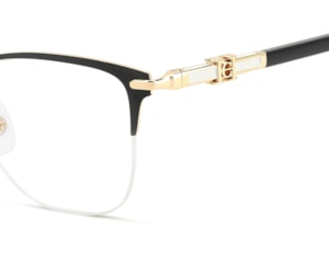 Óculos de Grau Carolina Herrera Dourado Preto HER0384 RHL-52