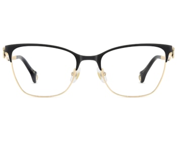 Óculos de Grau Carolina Herrera Dourado Preto HER0398 RHL-54