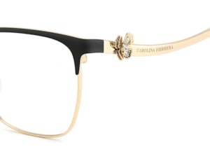 Óculos de Grau Carolina Herrera Dourado Preto HER0398 RHL-54