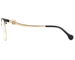 Óculos de Grau Carolina Herrera Dourado Preto HER0398 RHL-54