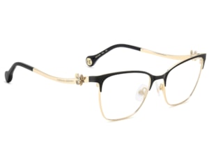 Óculos de Grau Carolina Herrera Dourado Preto HER0398 RHL-54