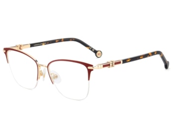 Óculos de Grau Carolina Herrera Dourado Vinho HER0384 6K3-52