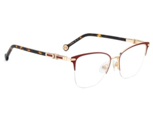 Óculos de Grau Carolina Herrera Dourado Vinho HER0384 6K3-52