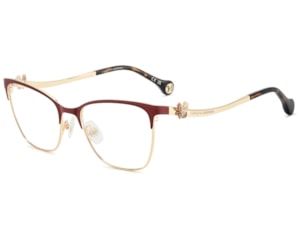 Óculos de Grau Carolina Herrera Dourado Vinho HER0398 6K3-54